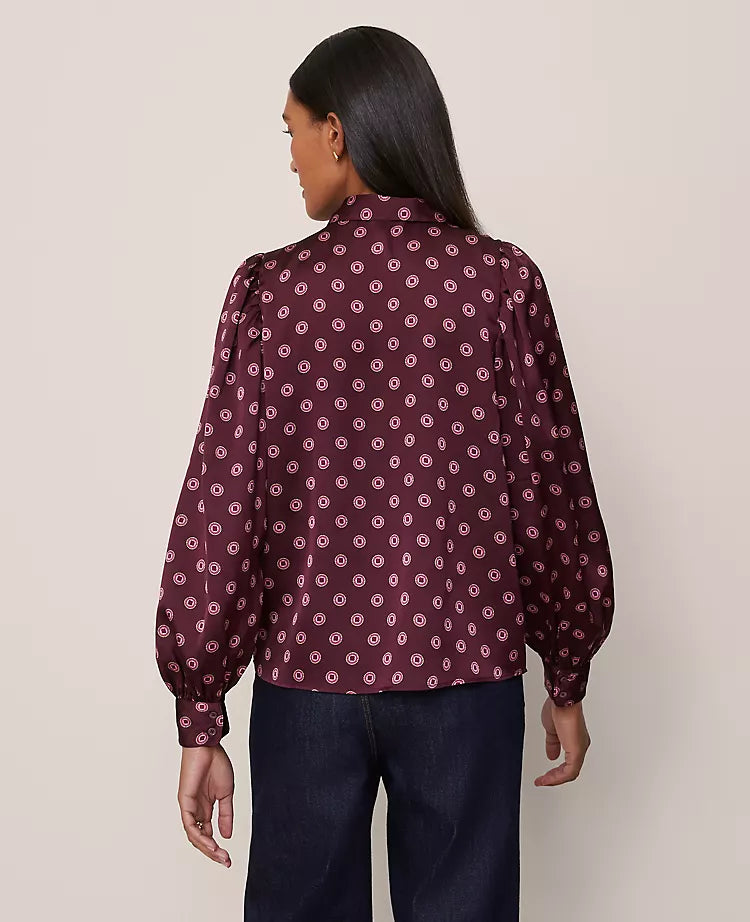 Geo Blouson Sleeve Shirt