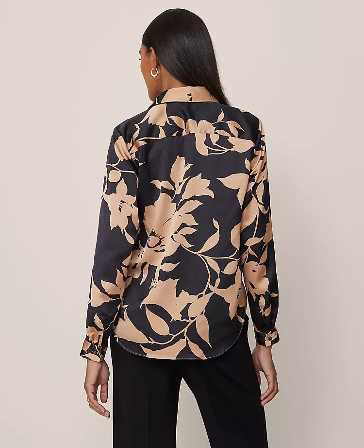 Floral Satin Essential Shirt