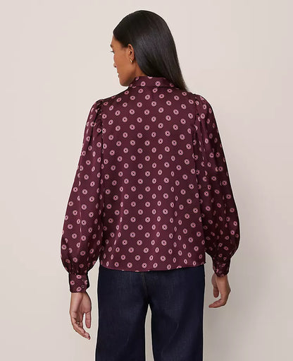 Geo Blouson Sleeve Shirt
