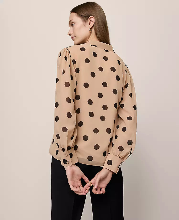 Dotted V-Neck Popover